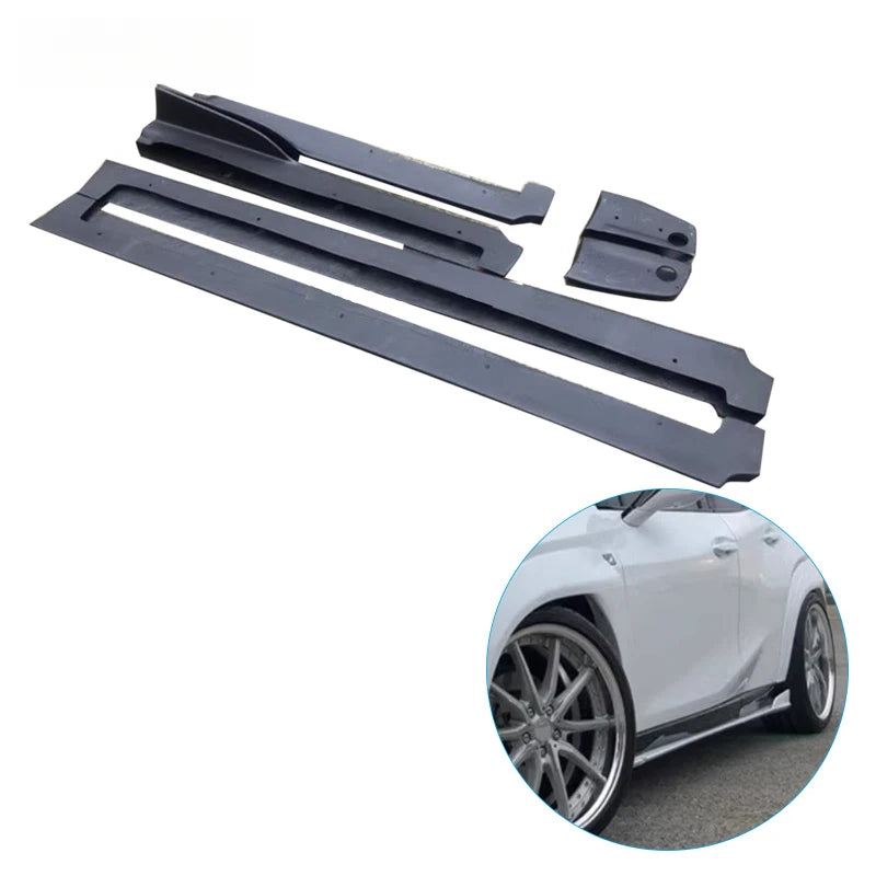 For Compact Crossover Fiberglass Side Skirt Lip Spoiler Kit