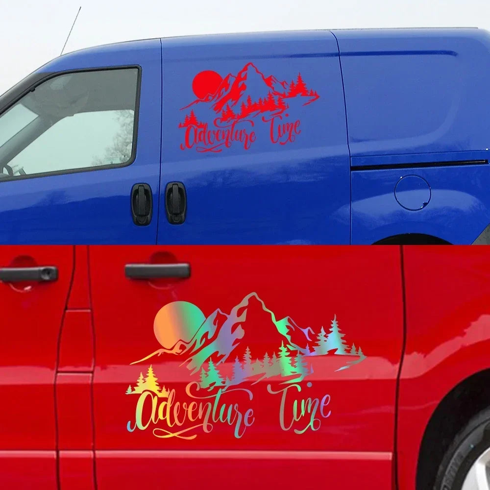 For Camper Adventures Mountain Decor Sticker Tuning Van SUV