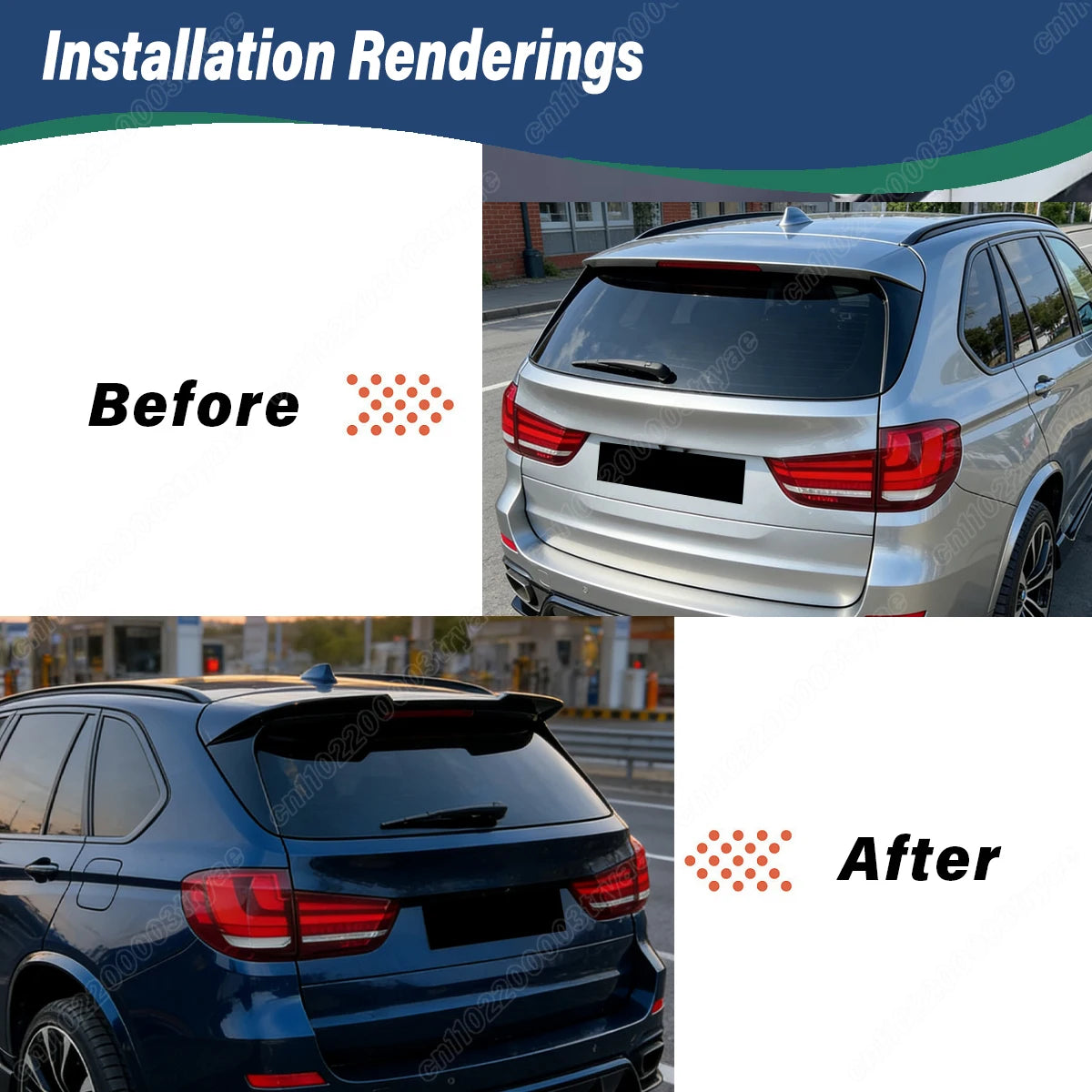 For BMW X5 F15 2014 2015 2016 2017 2018 Rear Roof Spoiler Wing