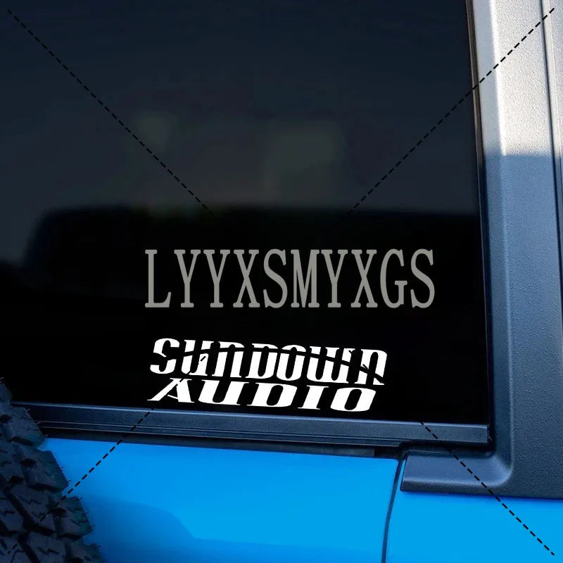 Personality self-adhesive Sundown Audio Sticker Rear Window