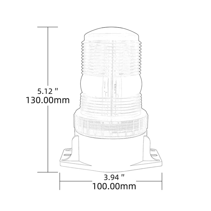 For Forklift 10-80v Power Emergency Warning Flash Strobe Beacon
