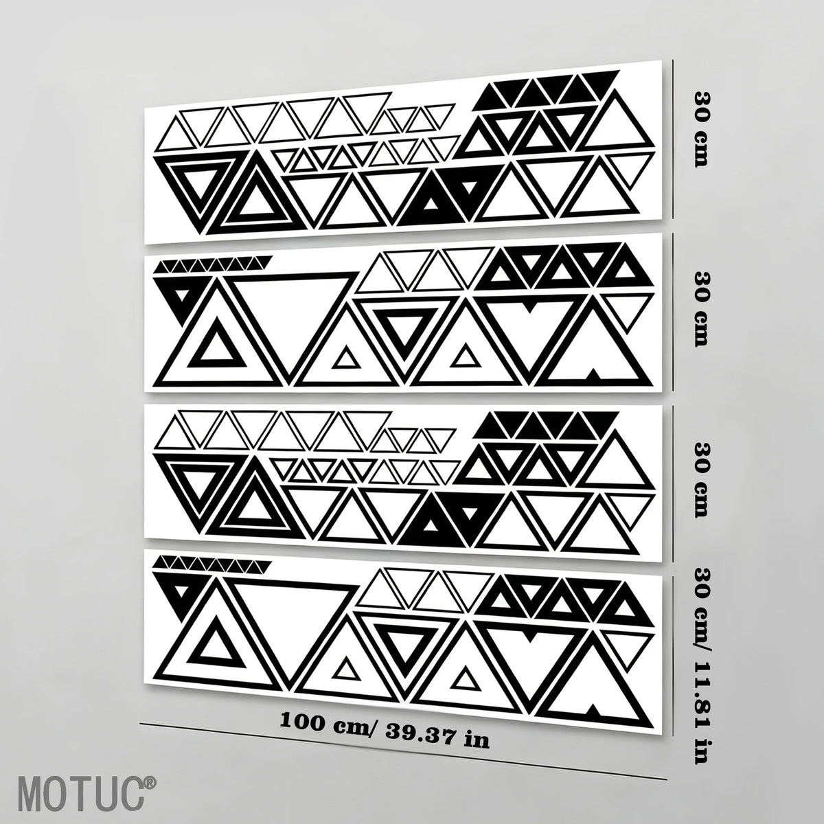 For Scratch Covering 4PCS Large Triangular Decals Sport Stickers