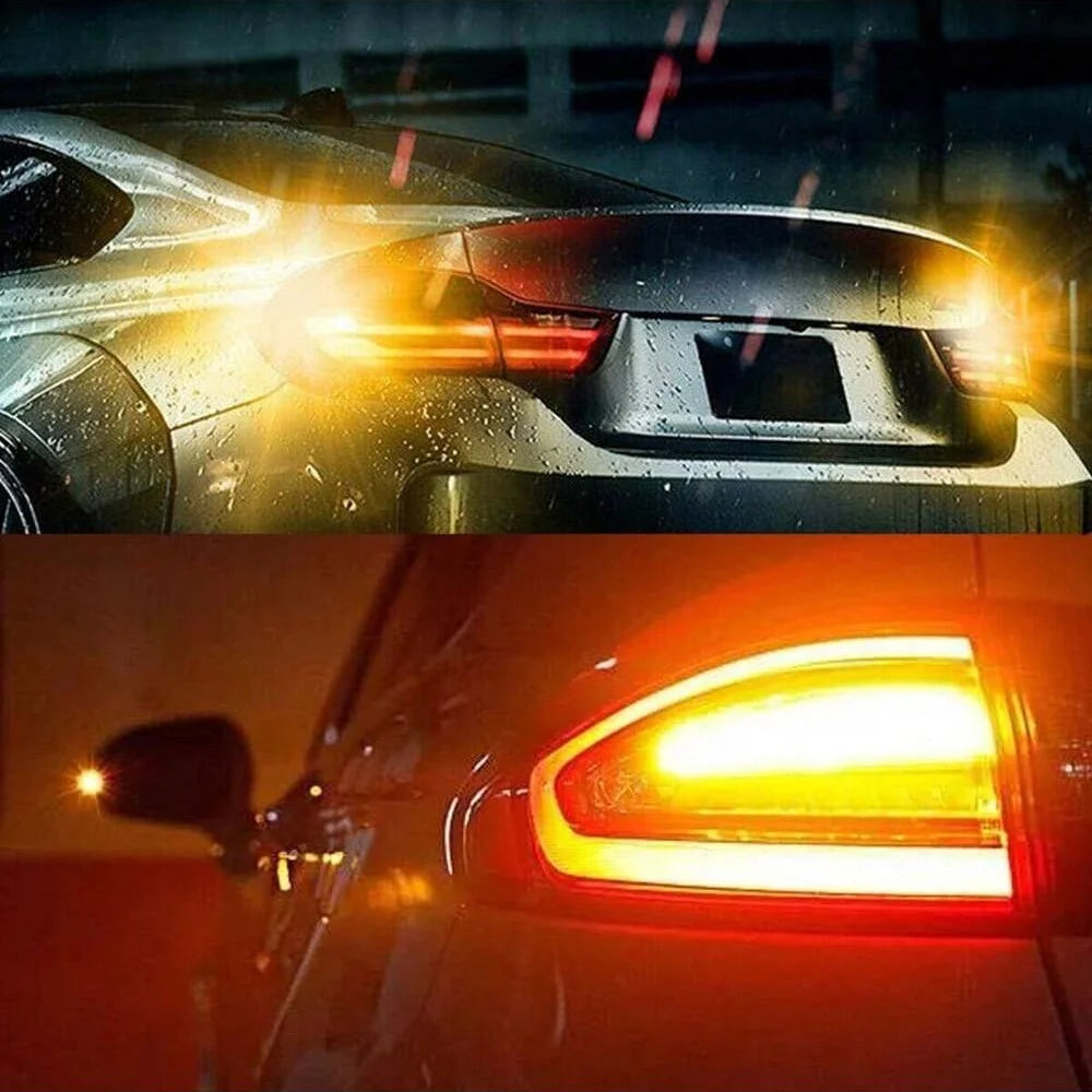 2PCS White Yellow Red 1157 18SMD Turn Signal Brake