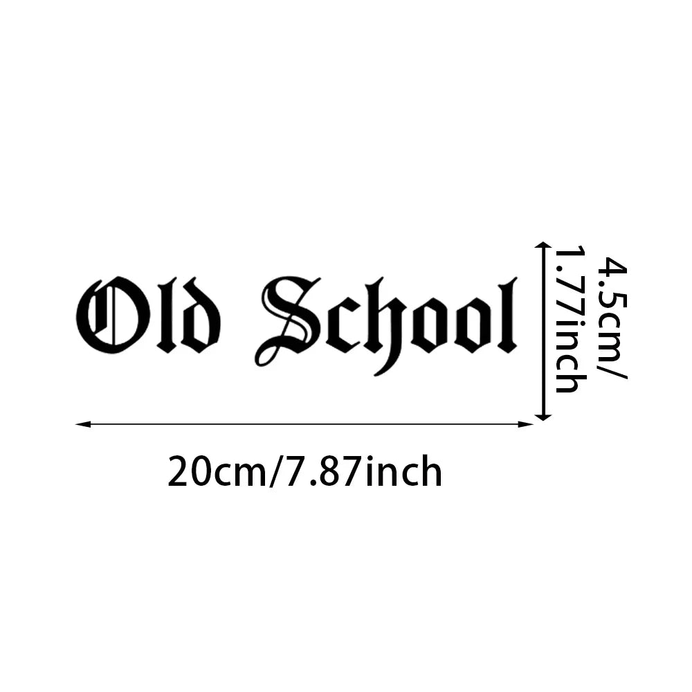 For Bumper Rear Windshield 20x4.5cm Old School Adhesive Decal