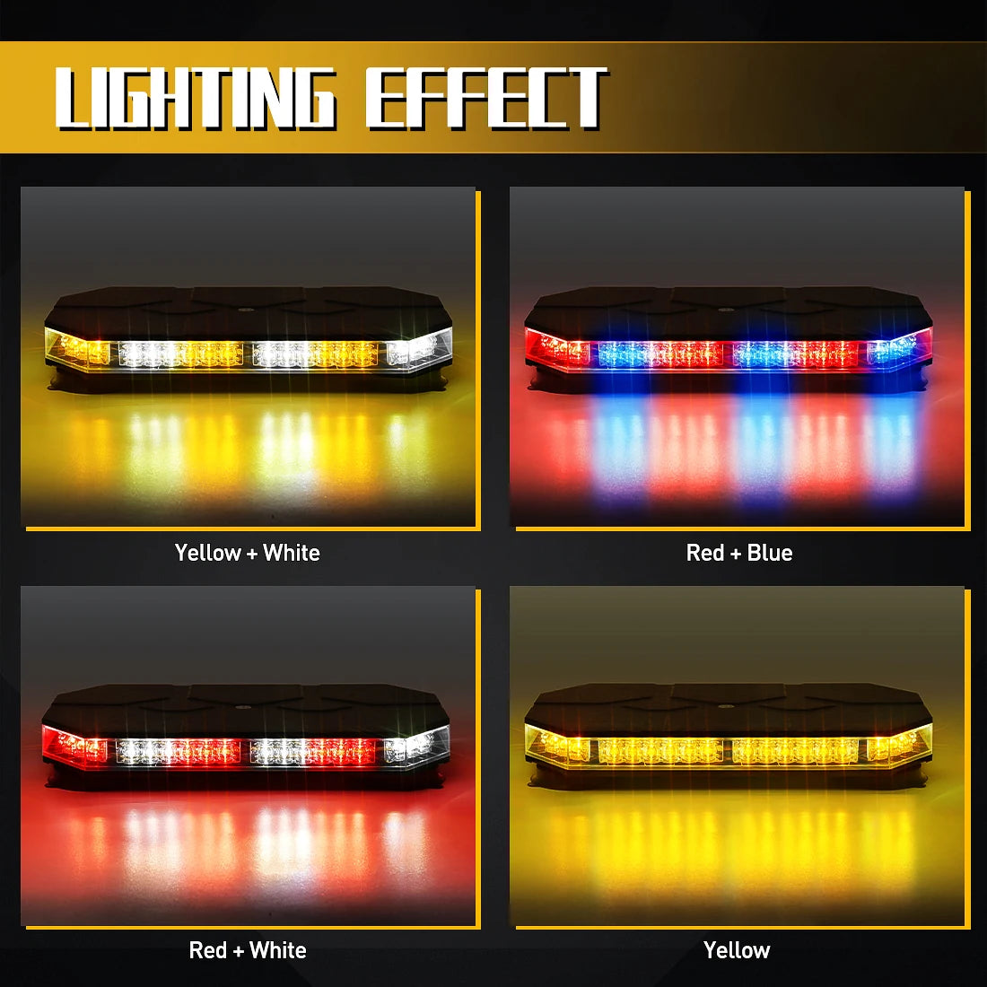 12V 24V Roof Strobe Emergency Warning Safety Magnetic Mount