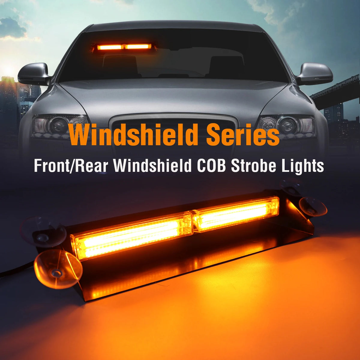 12V 24V Cob Truck Emergency Flasher Dash Strobe Warning