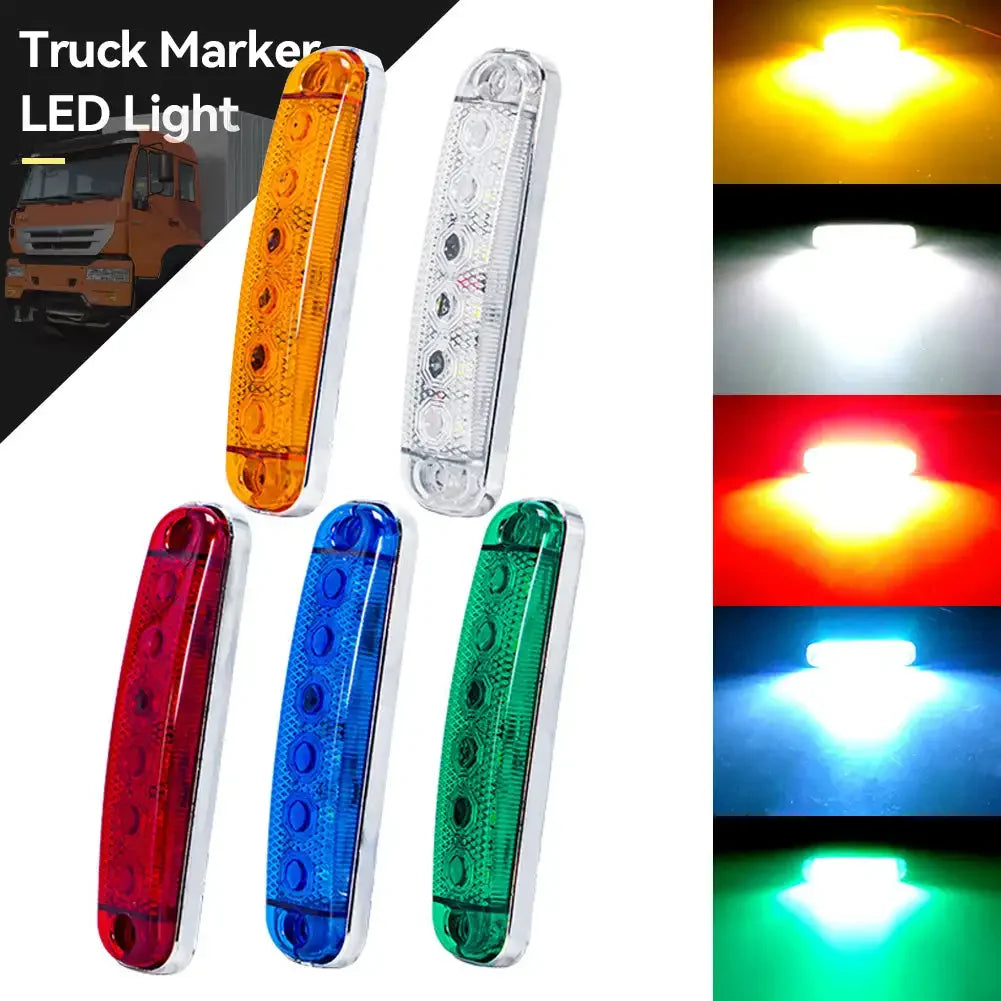 6LED Super Bright Front Rear Side Marker 12v-80v Clearance