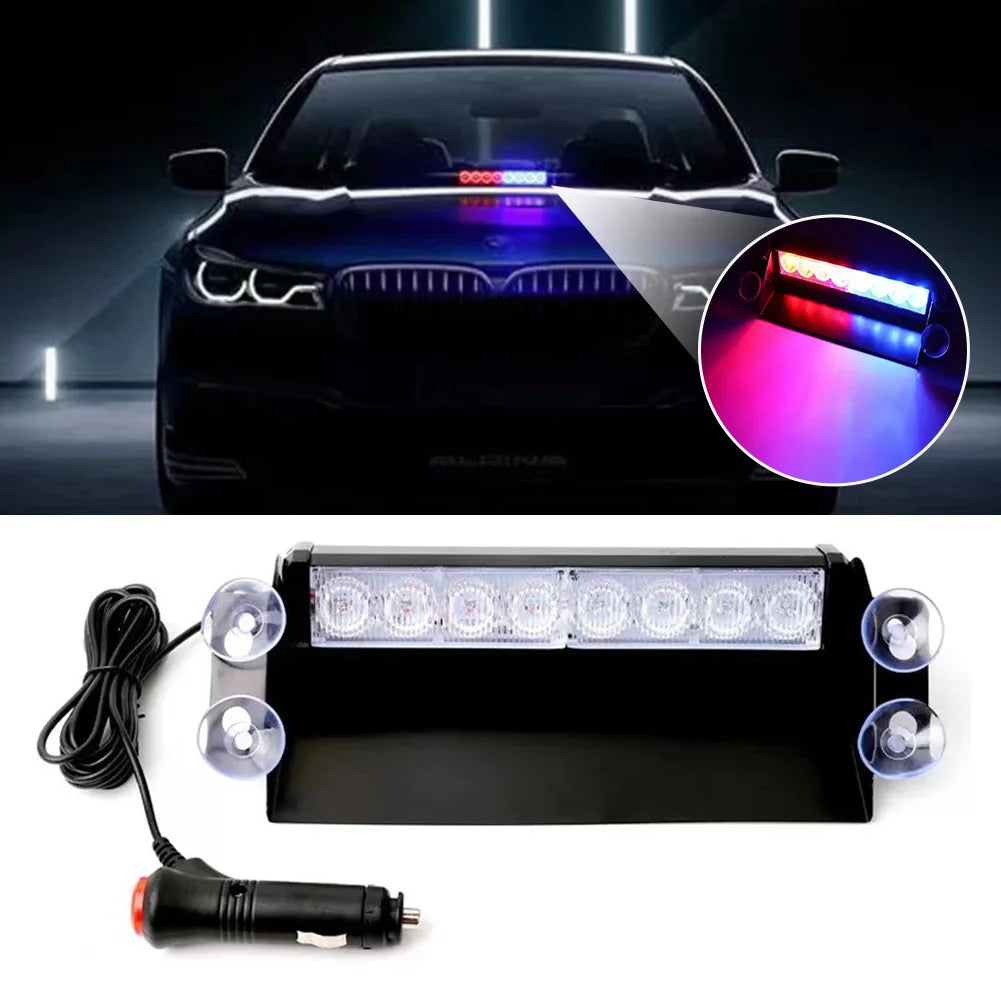 Windshield Flashing Warning Signal Red Blue Emergency 12V Strobe