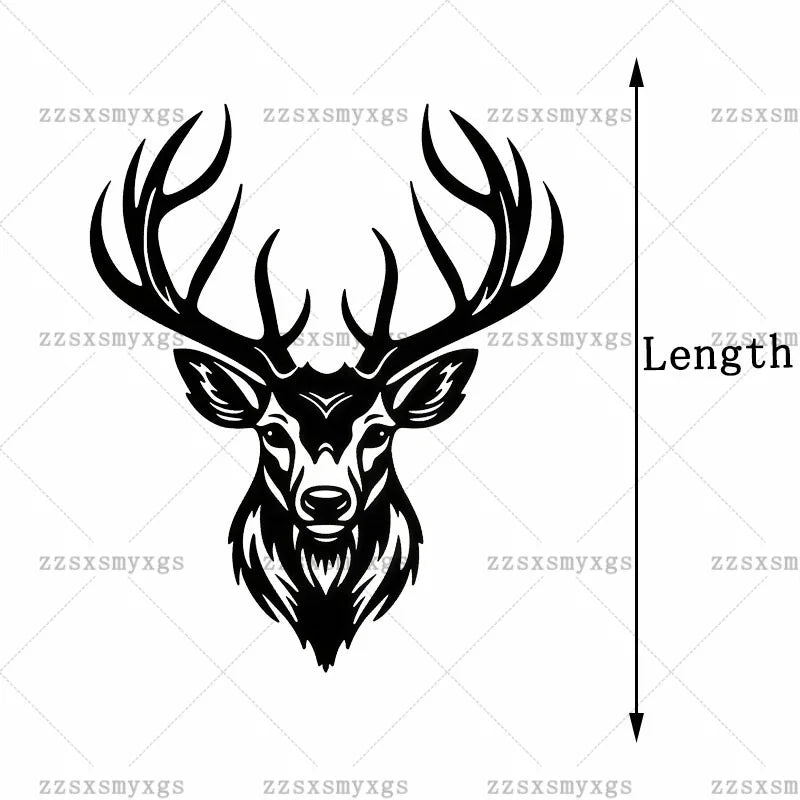 Symbolize Strength Freedom Deer Head Stickers Fit Body Bumper