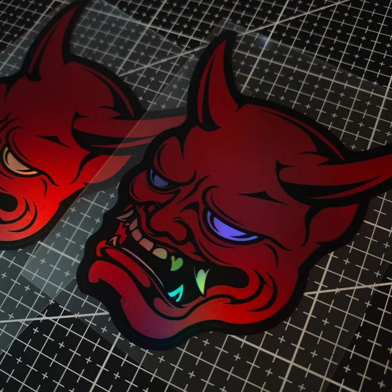 A Devil Mask Sticker Prajna Japanese Jdm Is Suitable
