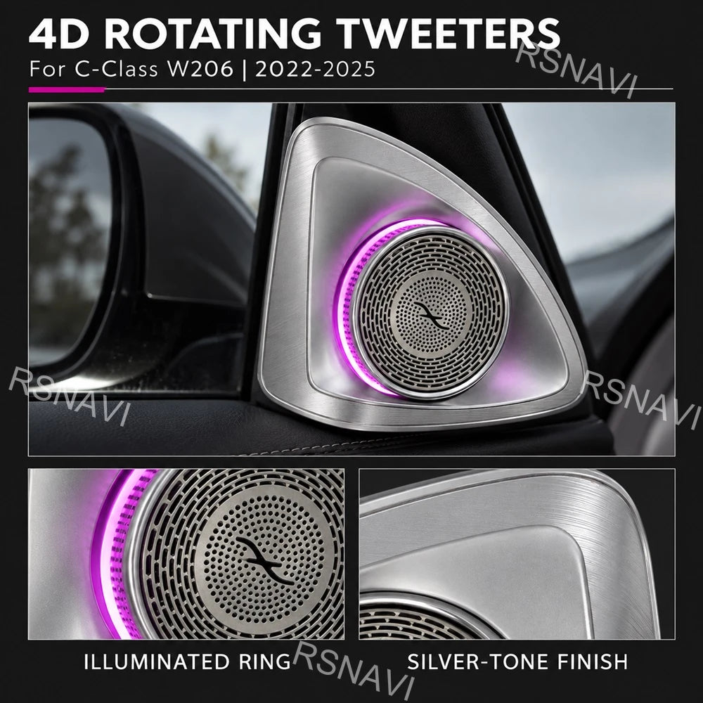 For Mercedes-Benz C-Class W206 2022-2025 4D Rotating Tweeter