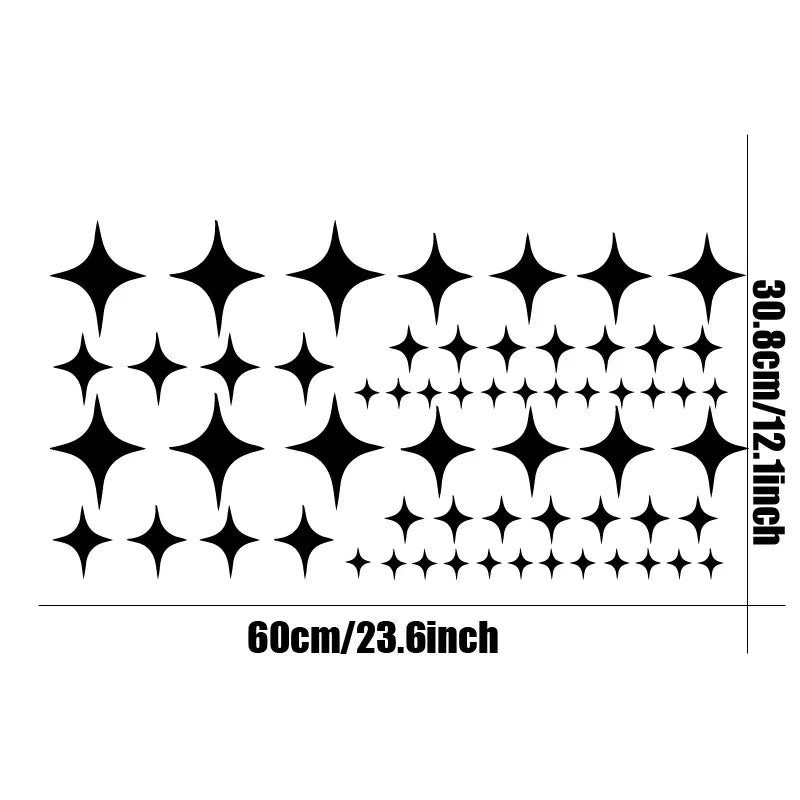 60PCS Large Sticker Full Stars Star Set Continuous Bead