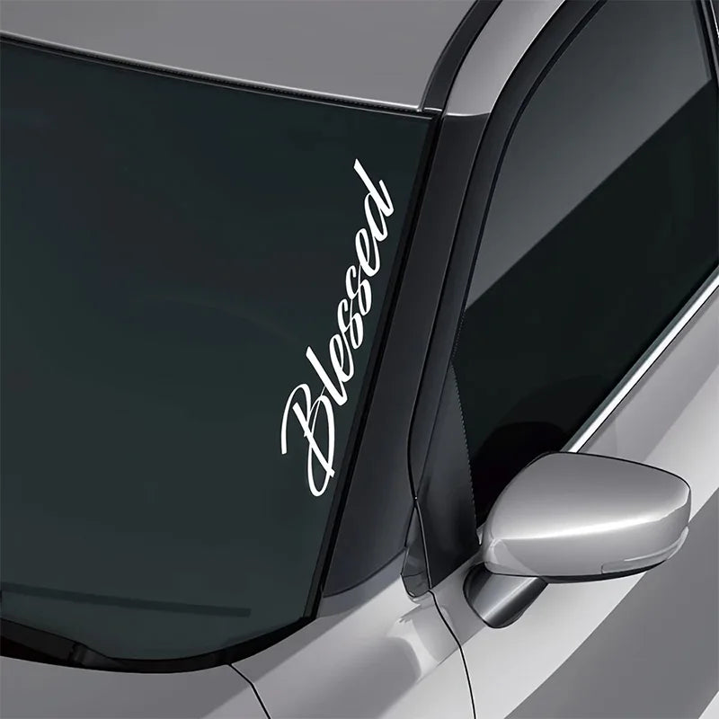 Blessed Windshield Decal 20x3.5cm Durable Vinyl Sticker Cars