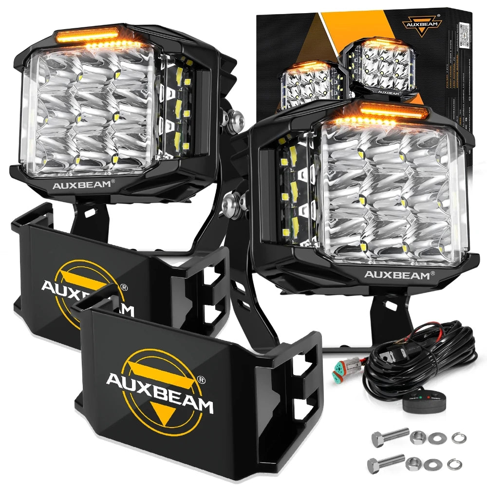Auxbeam v-max Series Inch Drl Driving Work Black Amber