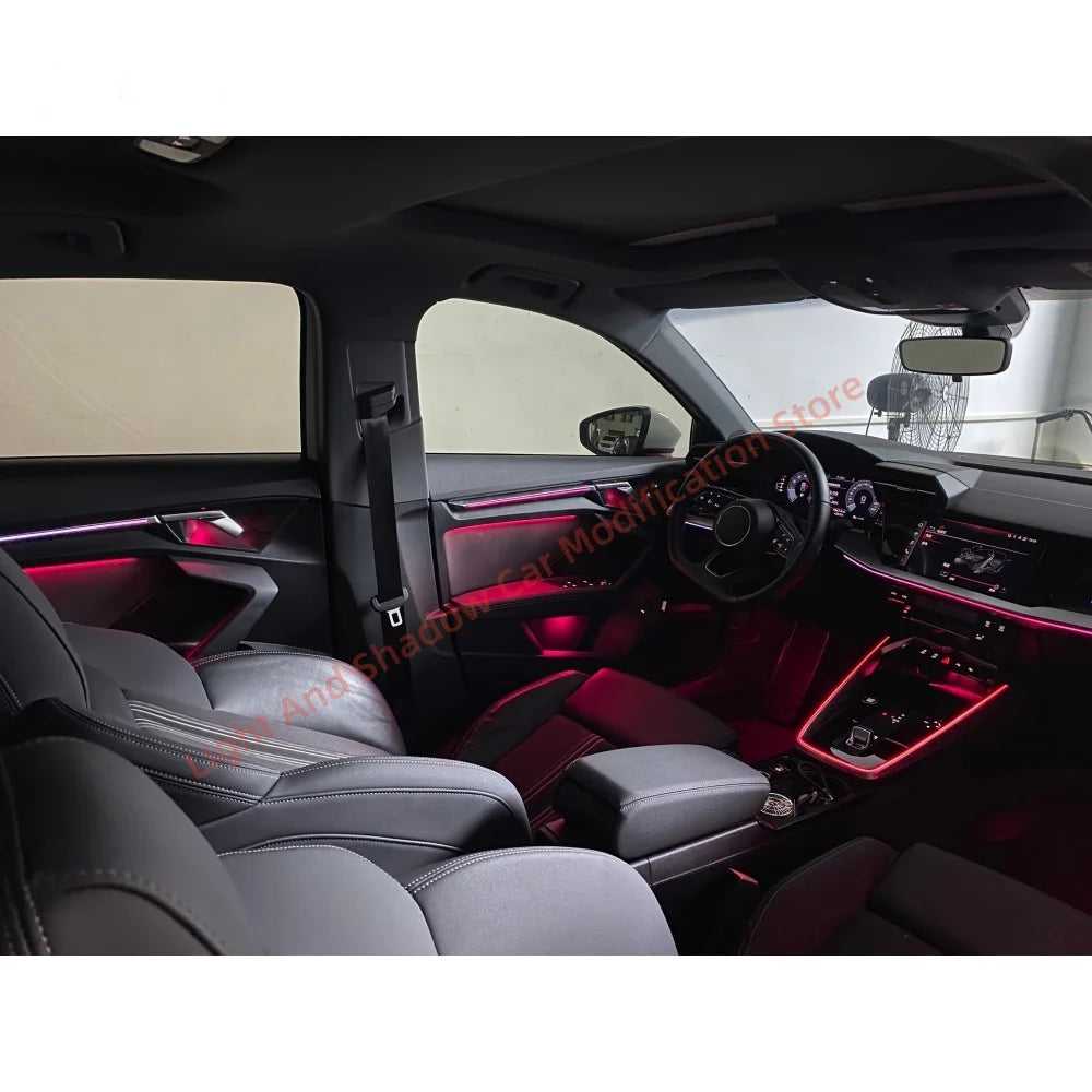 For Audi A3 Ambient Interior Lighting Upgraded Carbon Fiber Wood