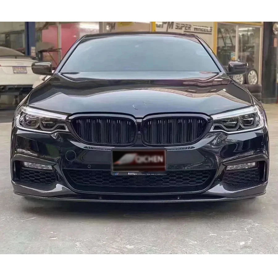 For BMW 5 Series G30 G38 530 540 Carbon Fiber Front Lip Bumper