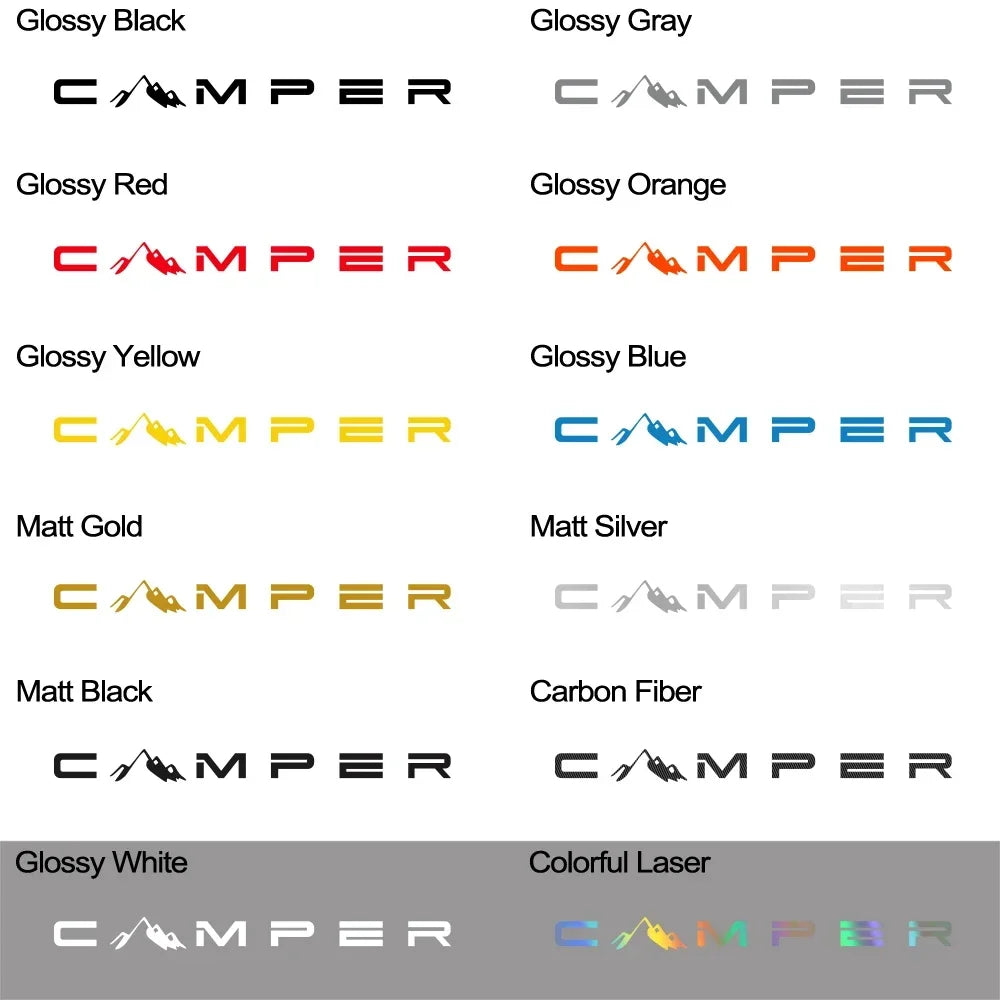 Camper Mountain Sticker Decal 4X4 Offroad Van Caravan Truck