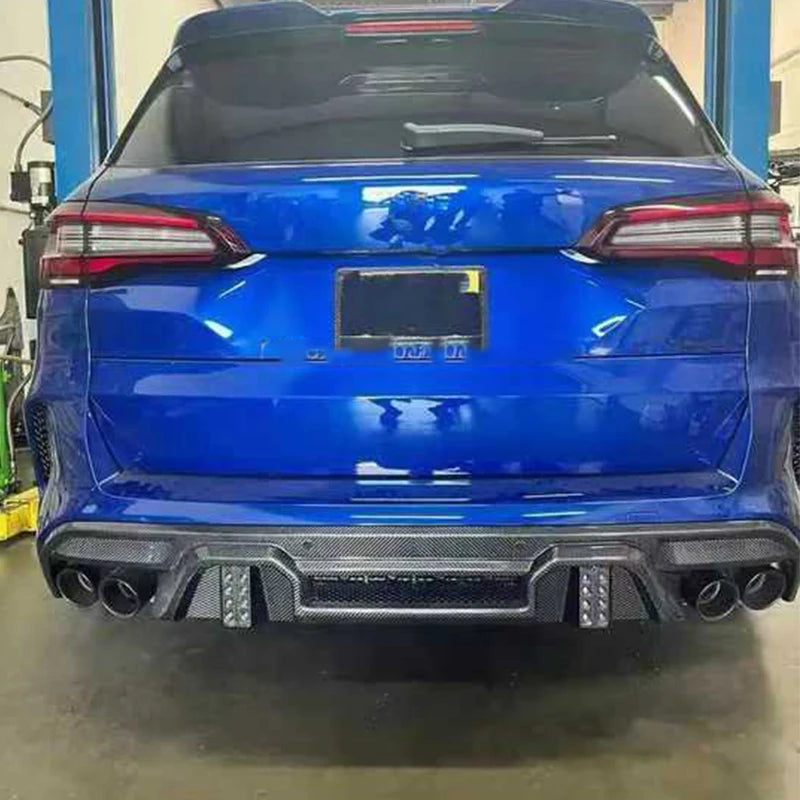 For BMW X6M F96 2019+ Carbon Fiber Back Lip Rear Bumper Diffuser