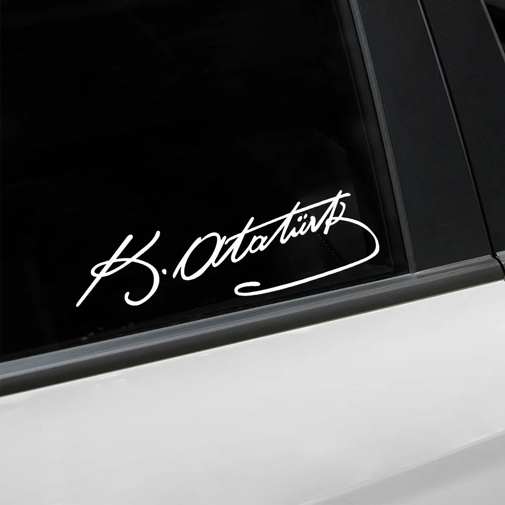 Signature Ataturk Creative Sticker Vinyl Scratch Resistant