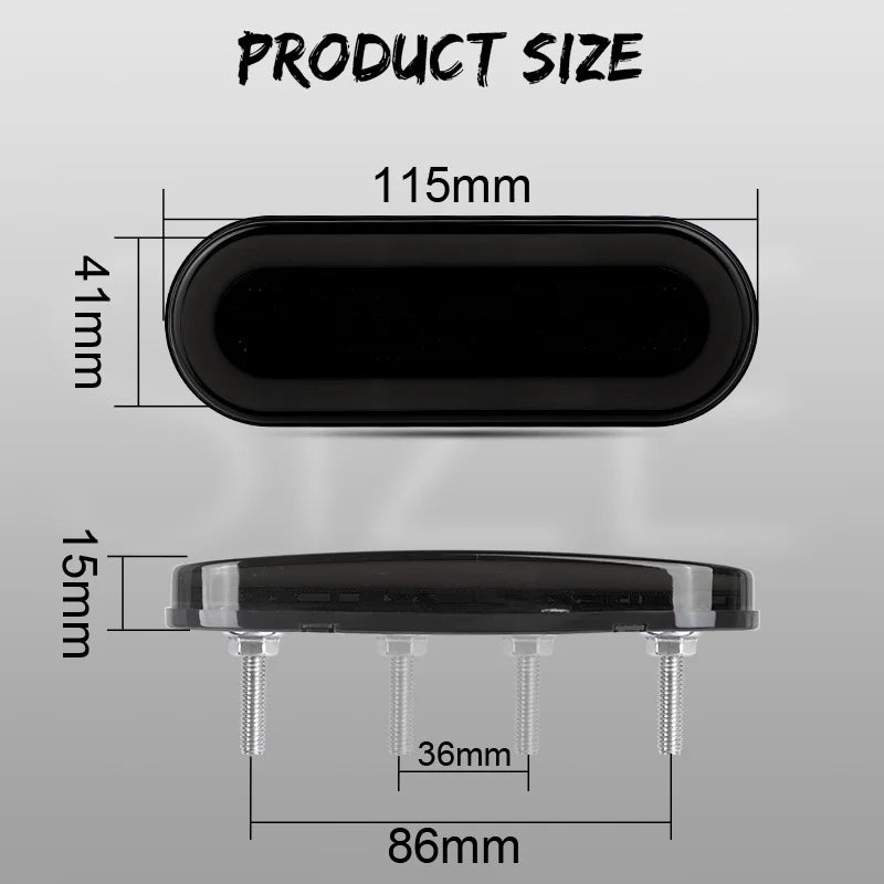 For Trailer 12V 24V Truck Tail Rear Turn Signal Brake Stop
