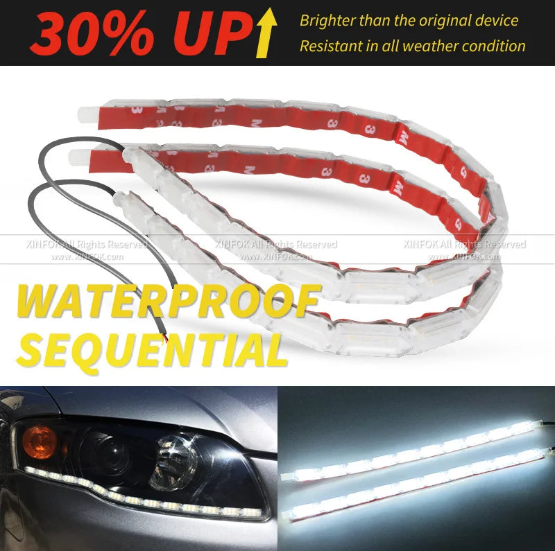Super Bright Daytime Running Waterproof Flexbile Drl Streamer