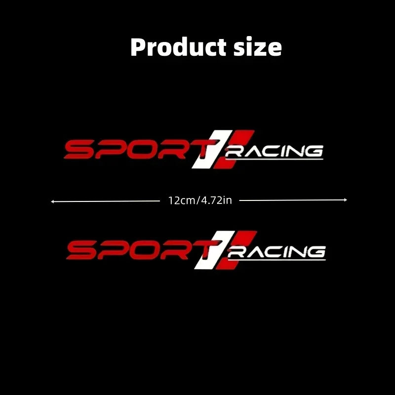 For Wiper Blade Arm Mirror Door Sport Letter Decal Panel 4PCS