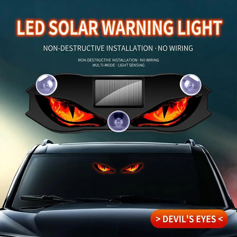 Solar Devil Eye Warning Dynamic Signal Indicator Windshield