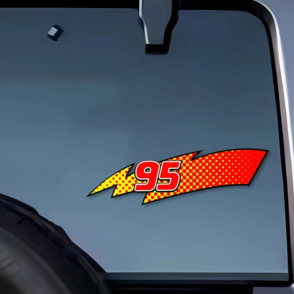Pair Lightning Pattern Waterproof Vinyl Stickers Racing Decals