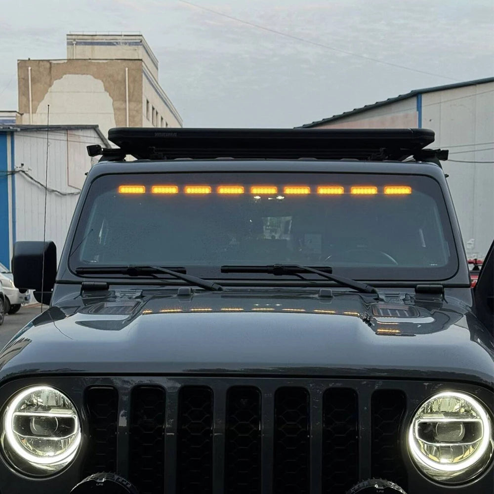 For Jeep Lantsun J9035 Inner Glass Yellow Strip Wrangler Jl Jt