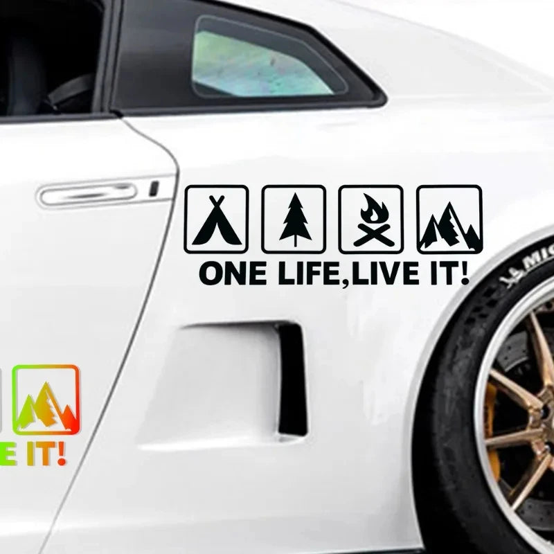 For Vehicle Auto Window Tail Body One Life Live It Camping