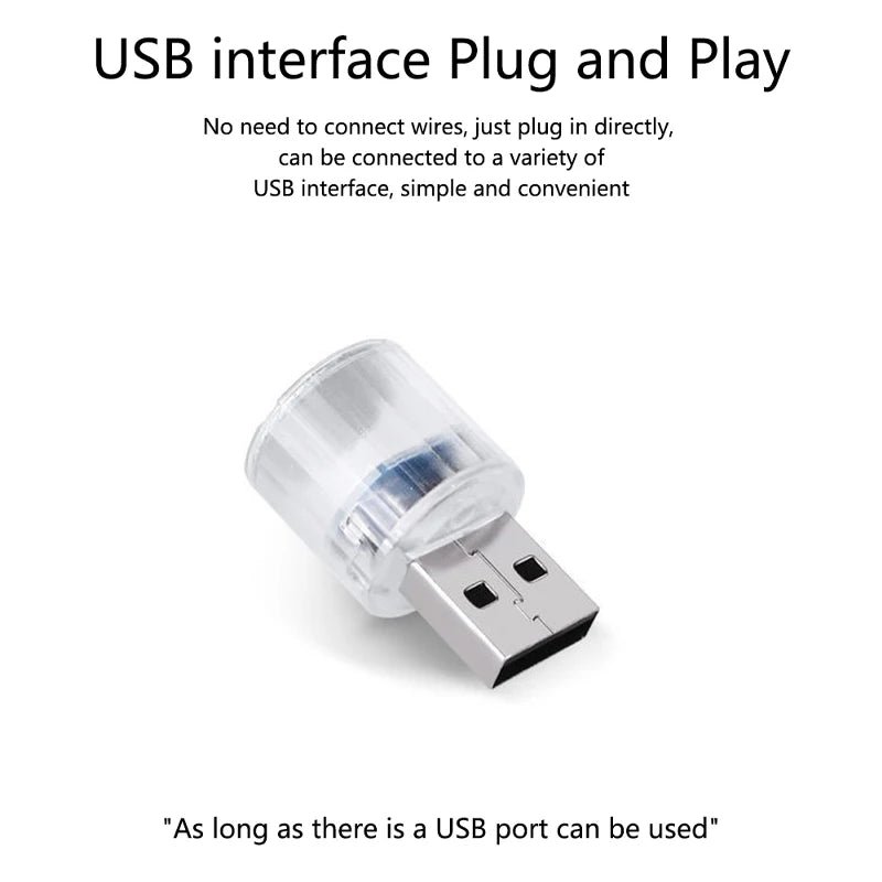Interior USB MINI Flashlight Ambient Lighting Indoor RGB Gradient