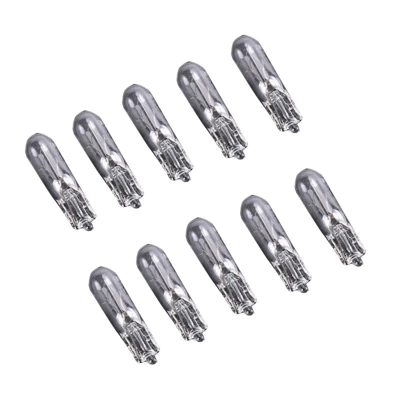 10PCS Pack 12V 1.2w T5 Glass Bulb Dashboard Instrument