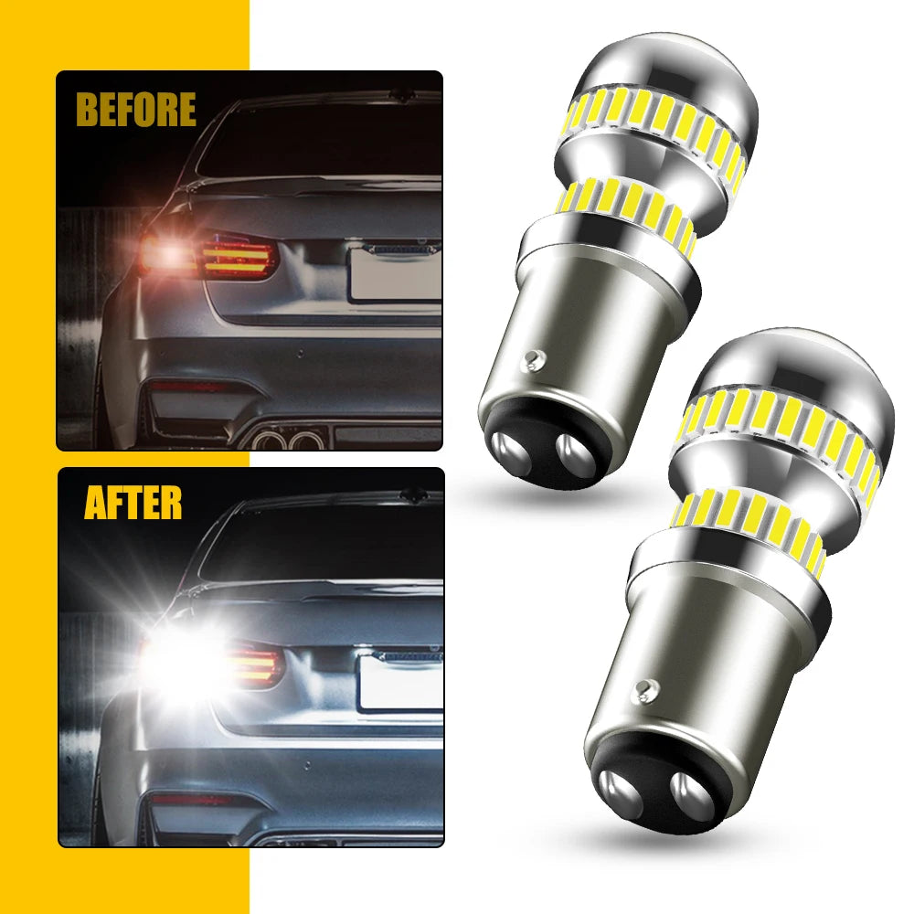 Auxito 2PCS 1200LM 1157 bay15d P21 5W Drl 6000K