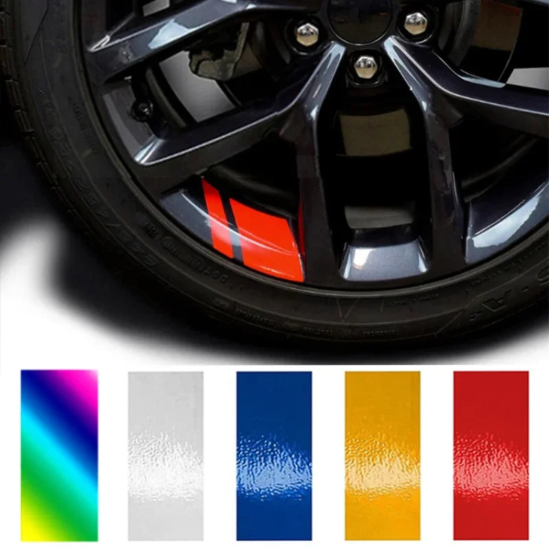 For Decorative 4PCS Sticker Reflective Wheel Rim Vinyl Warning