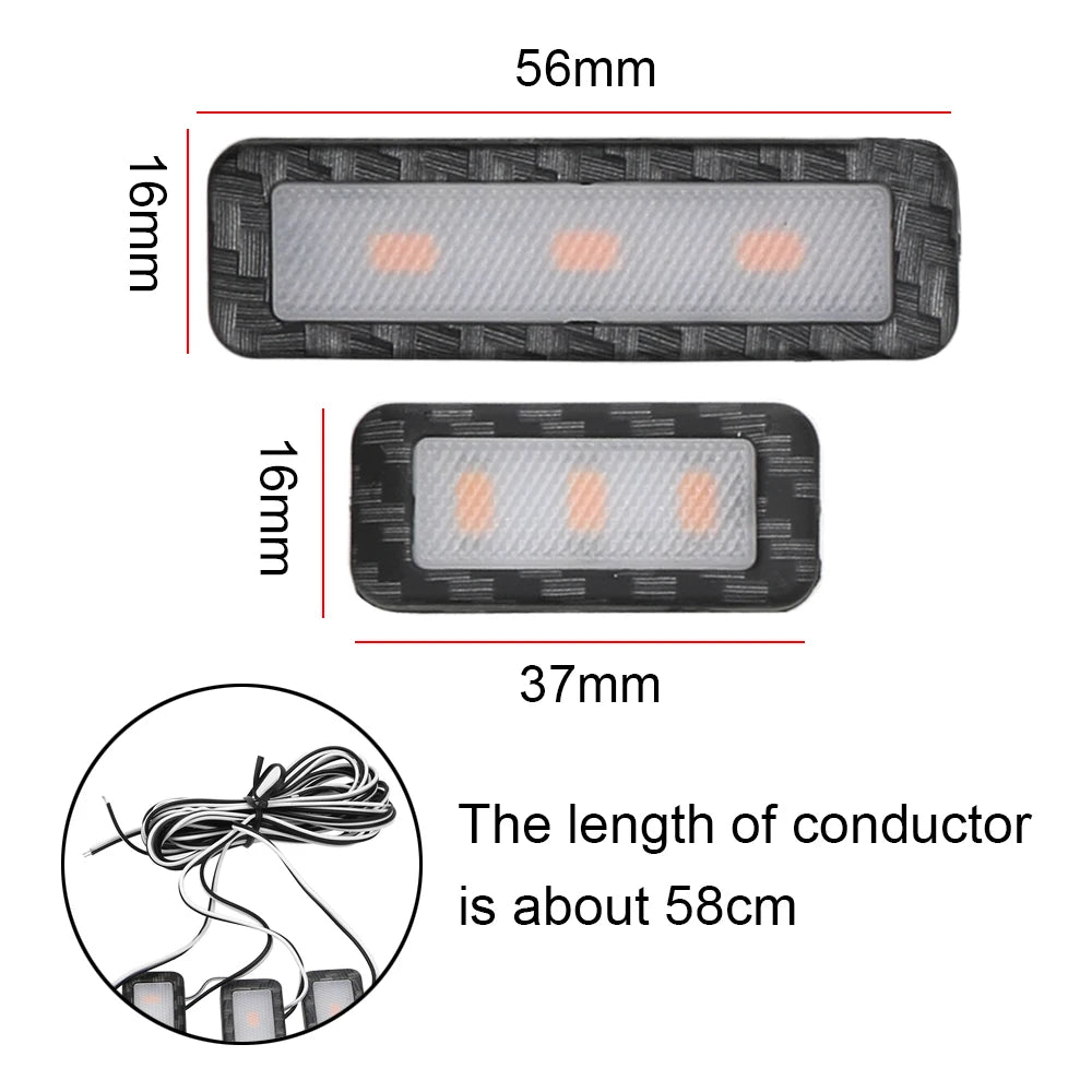 Armrest Interior Door Handle Lighting Inner Bowl Atmosphere 4PCS