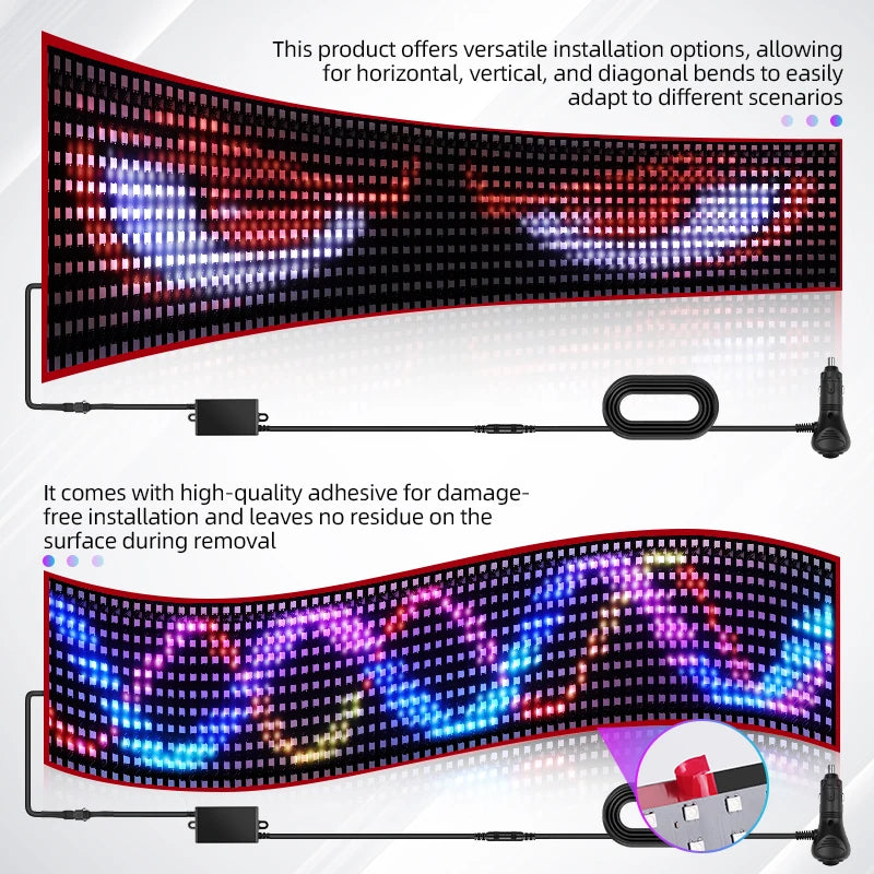 For Board Windshield APP Remote Control Truck Devil Eye Pixel