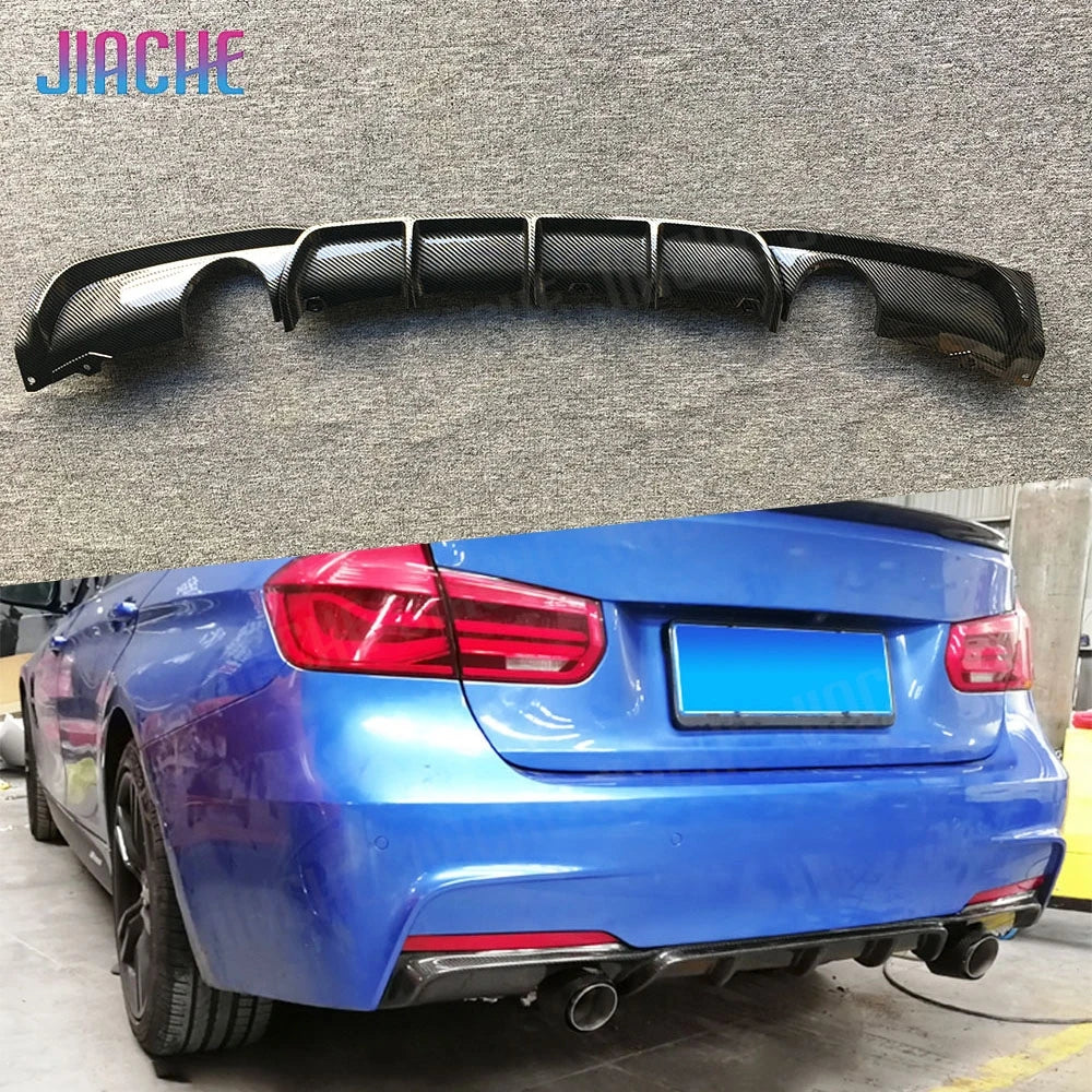 For BMW 3 Series F30 M ABS Carbon Look Rear Diffuser Bumper