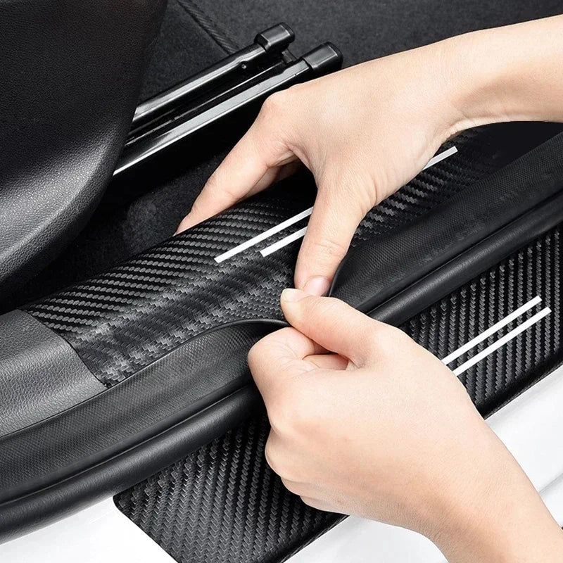 For Dodge Ram 1500 2500 3500 4PCS Carbon Fiber Door Sill