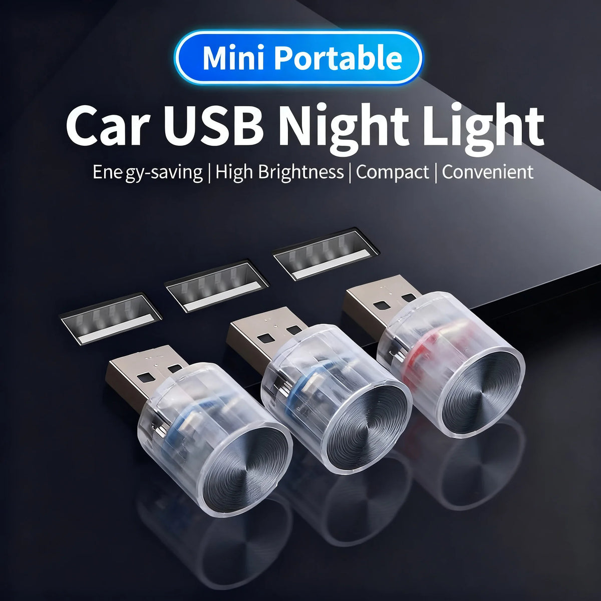 Interior MINI USB Atmosphere Emergency Lighting Colorful