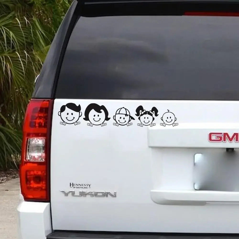 jptz5cmx25cm Sticker Happy Family Vinyl Film Art Design Pattern