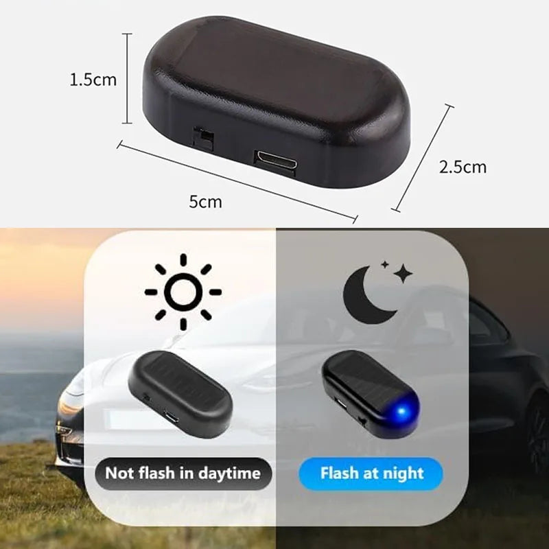 2PCS Fake Security Solar Powered Simulated Dummy Alarm Wireless