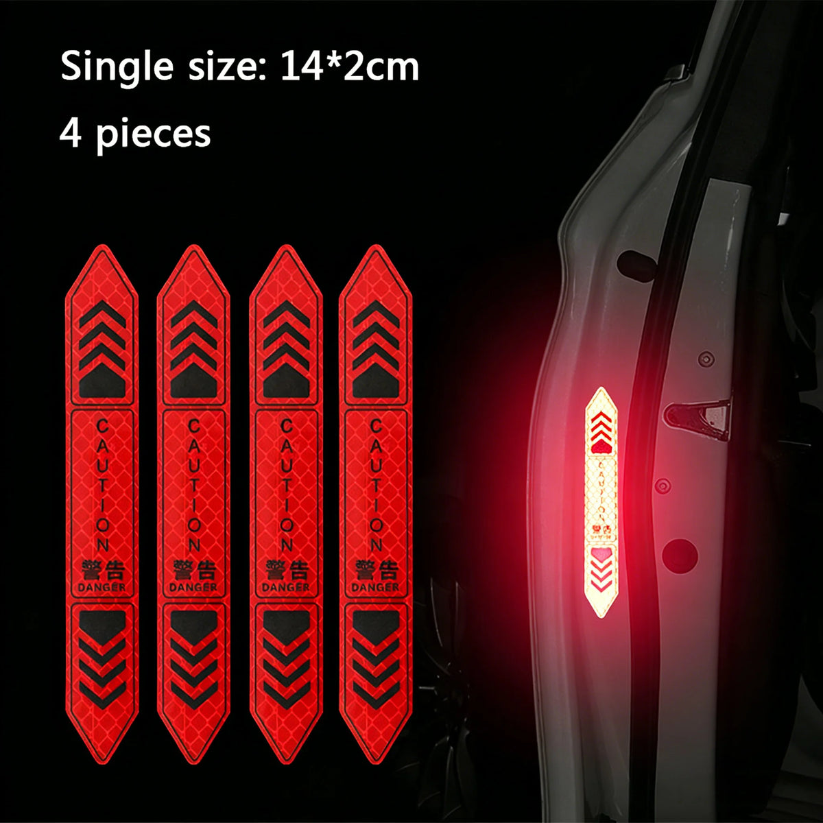 Door Reflective Sticker Night Safety Warning Tape Waterproof