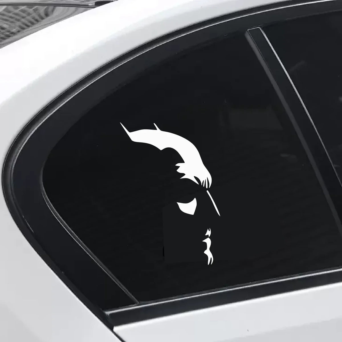 Pair Hollow Hero Mask Profile Vinyl Side Window Sticker