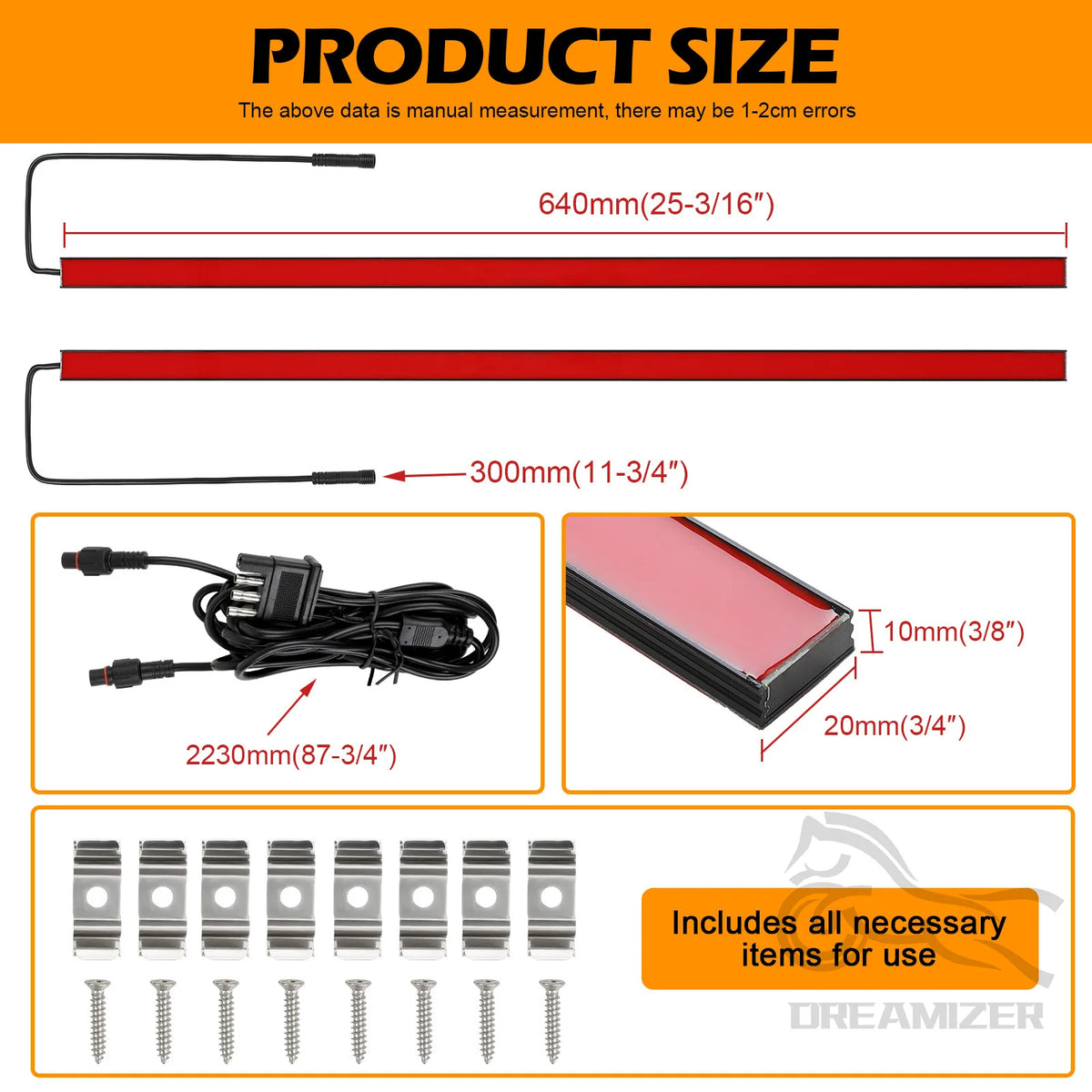 2PCS In Tailgate Bar Inch Aluminum 756leds Truck Strip