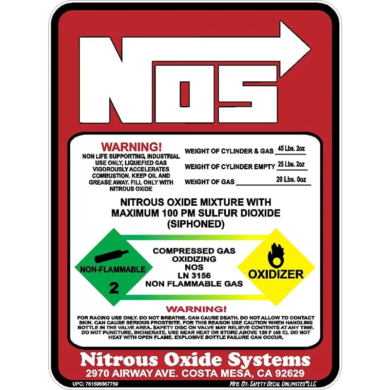 2PCS Stickers Reflective Nitrogen Acceleration Body Rear Window