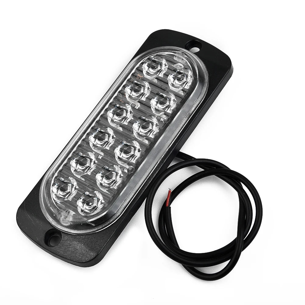 2PCS Urgent 12V 24V Strobe Warning Truck Van Bus