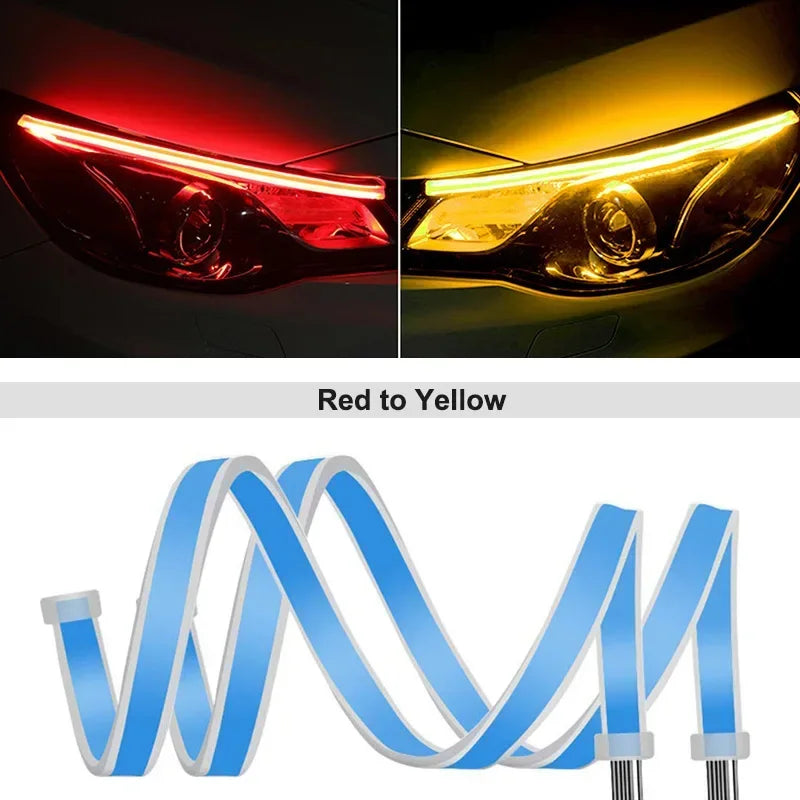 1pair 12V Drl Daytime Running Flexible Waterproof Strip
