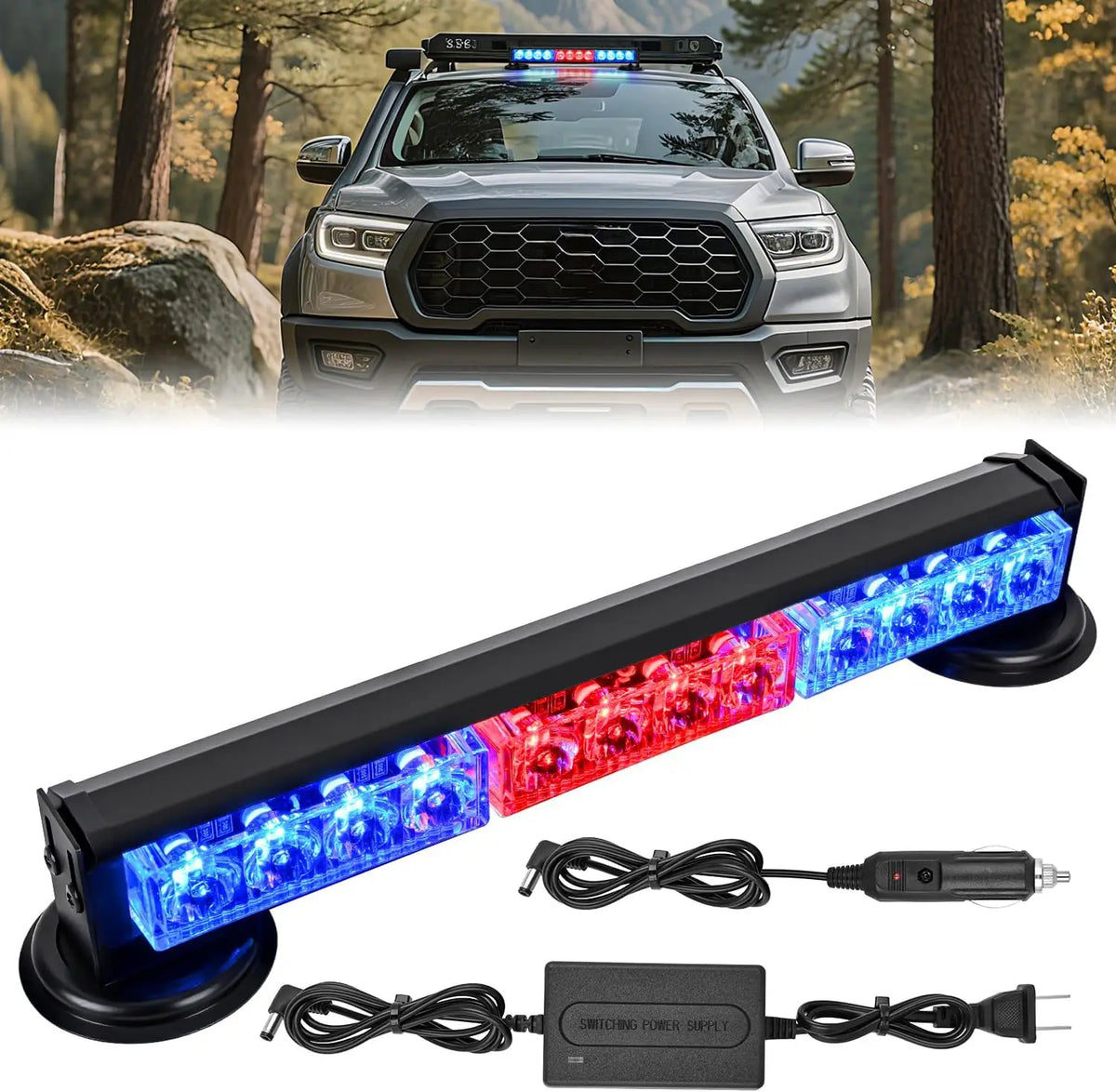 Nilight 12LED Wireless Strobe Blue Inch Magnetic Mount MINI