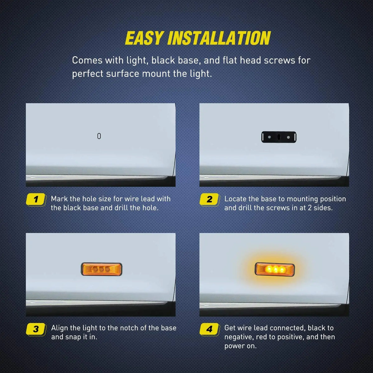 For Trailer Boat Auu 3.9 Inch Leds Truck Trailer Front Rear Side