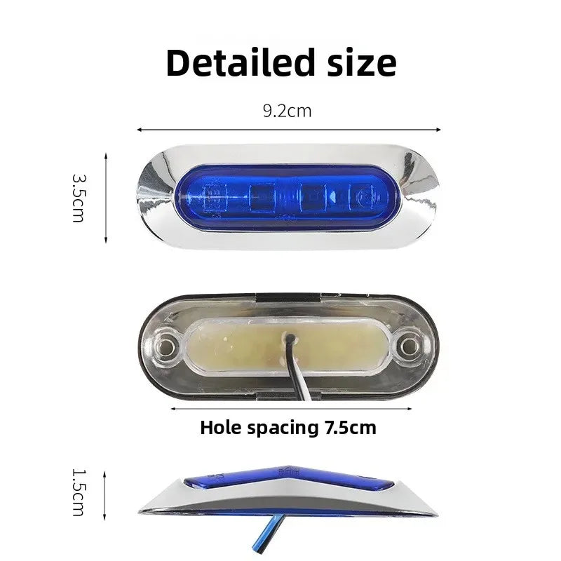 5PCS Truck Trailer 10v-30v Waterproof Signal Indicator Width Smd